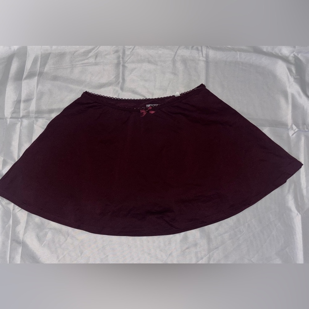Elegant Burgundy Mini Skirt